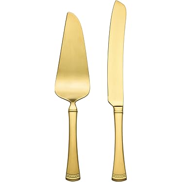 Amazon.com: Lenox 897918 Portola Satin Gold 2-Piece Dessert Set